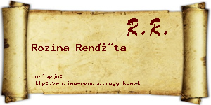 Rozina Renáta névjegykártya