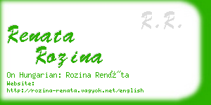 renata rozina business card